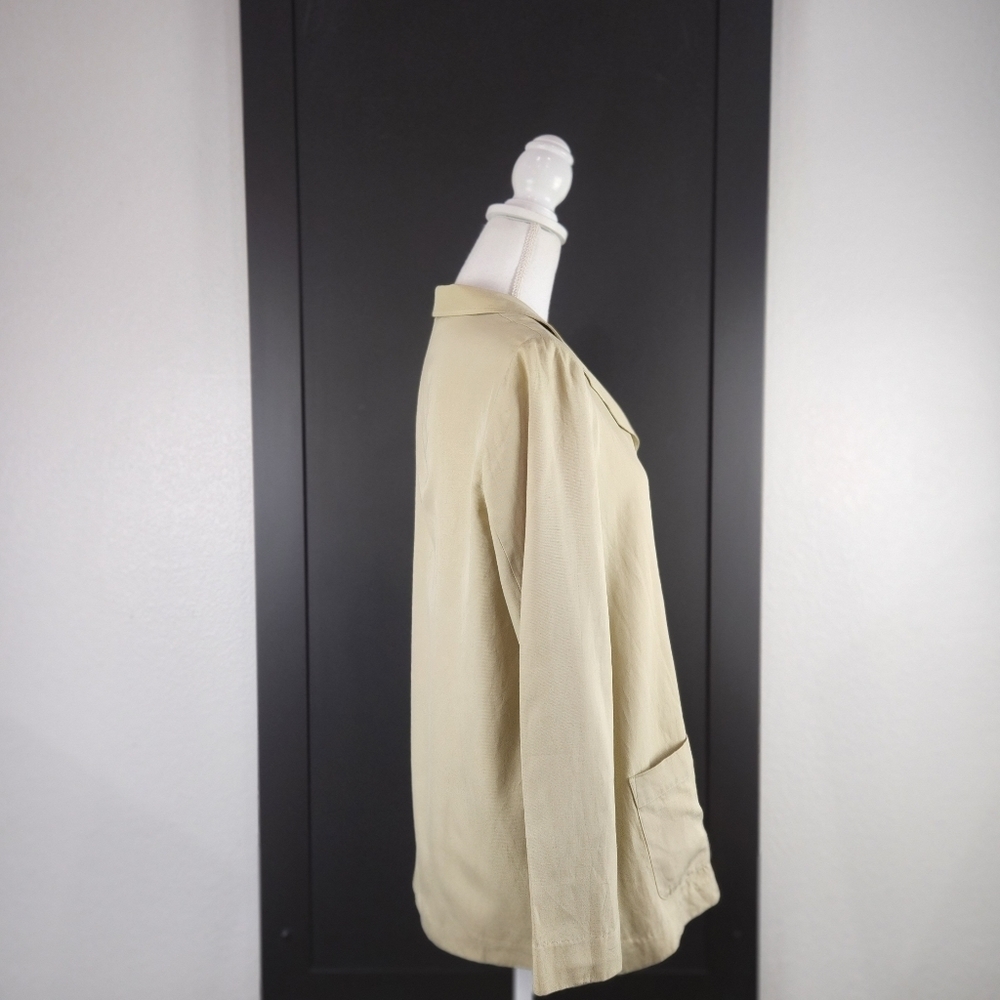 Tweeds Silk Blend Shell Minimalist Button Shirt J… - image 5